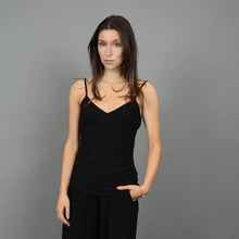 Load image into Gallery viewer, Layla Linen Blend Shoulder Strap Top - Black
