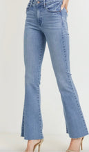 Load image into Gallery viewer, Just Black Denim - High Rise Scissor Cut Flair Jeans
